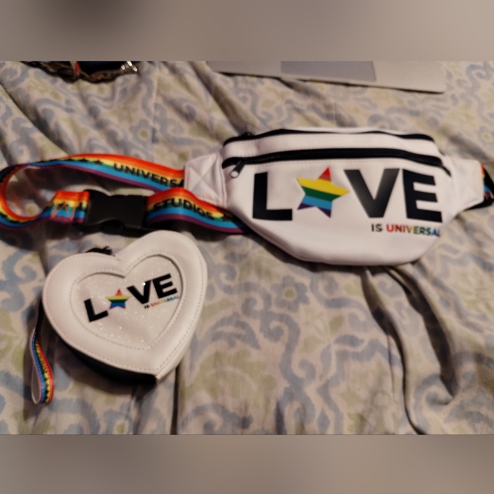 Love is Universal Fanny pack and heart coin purse